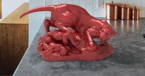 gatto serpente dav88 3D Modelli arte design sculture Puma Leone scultura 3d print model - Mito3D