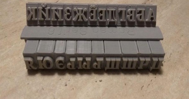 cyrillique empattement alphabet timbres ensemble coup 3D modèles art conception dessins céramique argile poterie outil chose universelle 3d print model - Mito3D