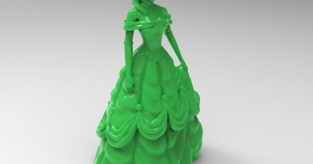 belle remix dav88 3D Models Art & Design Sculptures beautyandthebeast thingiverse 3d print model - Mito3D