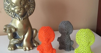 aslanlar kulüp Uluslararası aslan hatıra Voronoi baskı Makerwiz indir Bedava stl model printablescom 3d modeller Sanat tasarım heykeller kulübü 3d print model - Mito3D