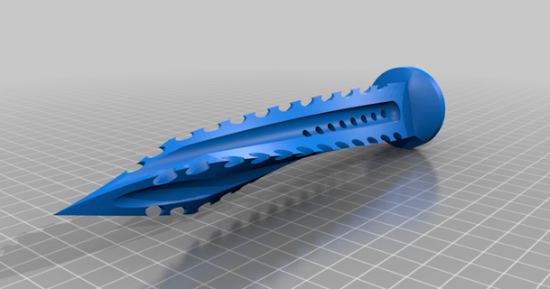 jagdkommando knife screw together prop dav88 3D Models Costumes & Accessories Props thingiverse 3d print model - Mito3D