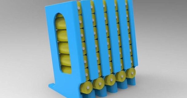 Batterie Spender v3 dav88 3D Modelle Hobby Macher Elektronik Batteriespender thingiverse 3d print model - Mito3D