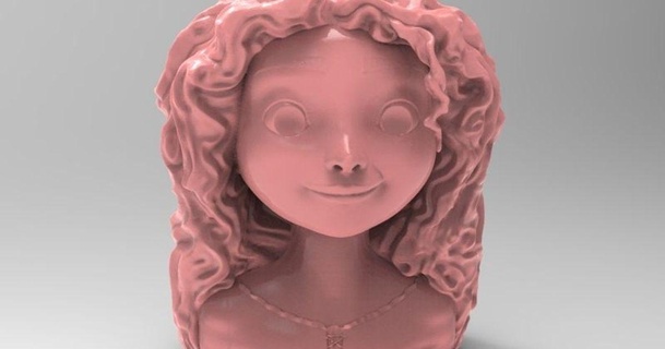 merida hueco dav88 3D modelos Arte diseño esculturas Guerreros valientes busto disney thingiverse 3d print model - Mito3D