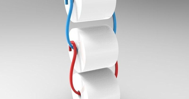 sonsuz tuvalet kağıt v3 dav88 3D modeller ev halkı banyo genişletici kağıdı tutacağı şeytani 3d print model - Mito3D
