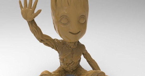 bambino Groot guidato luce dav88 3D Modelli arte design sculture thingiverse 3d print model - Mito3D