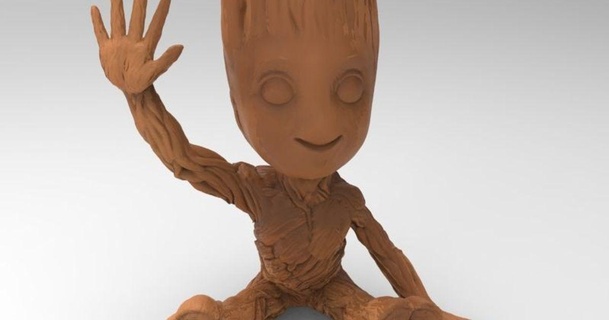 bambino Groot cavo dav88 3D Modelli arte design sculture baby groot thingiverse 3d print model - Mito3D