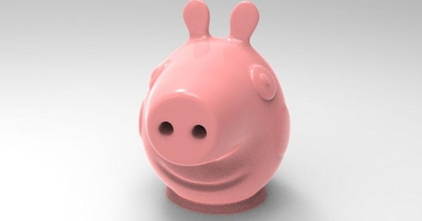 Peppa Schwein Zahnpasta dav88 3D Modelle Haushalt Badezimmer Deckel Pig thingiverse 3d print model - Mito3D