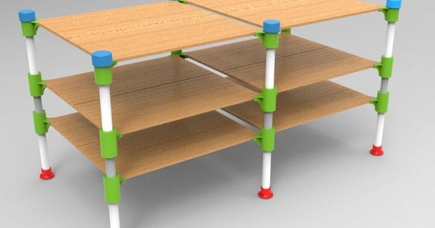 tavolo connettore giro dav88 3D Modelli domestico ufficio thingiverse 3d print model - Mito3D