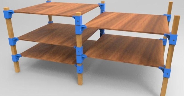 tavolo connettore dav88 3D Modelli domestico ufficio thingiverse 3d print model - Mito3D