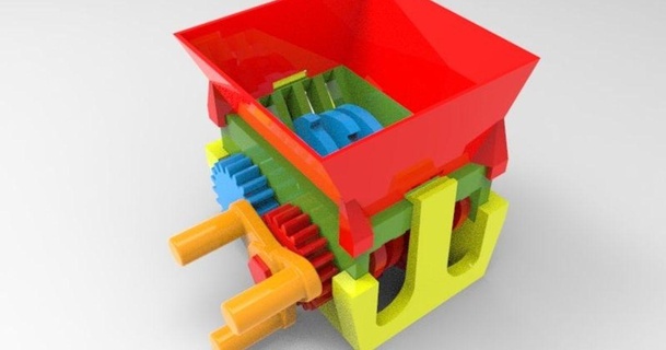 trituratore v8 ingranaggi dav88 3D Modelli passatempo creatori utensili minitrituratore thingiverse 3d print model - Mito3D