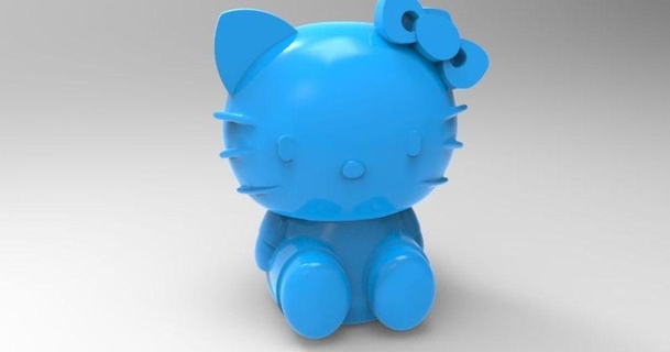 Bonjour minou fourneau bouton dav88 3D modèles Ménage cuisine Hello Kitty centièmes chose universelle 3d print model - Mito3D