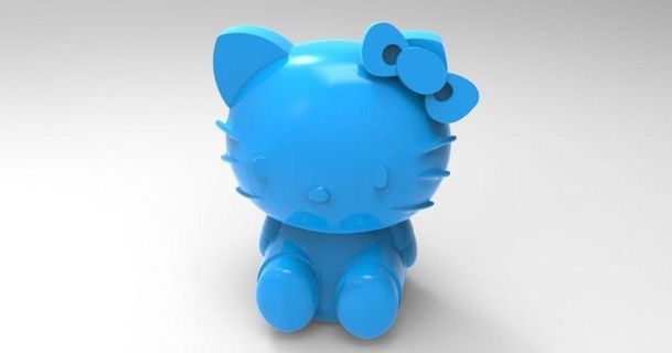 Hallo Kitty Remix dav88 3D Modelle Welt scannt Tiere hellokitty thingiverse 3d print model - Mito3D