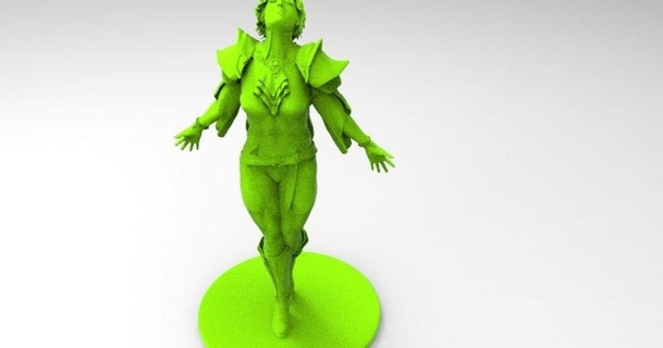 Drachen Krieger dav88 3D Modelle Kunst Design Skulpturen Dame thingiverse 3d print model - Mito3D