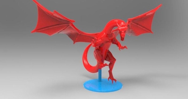 Ejderha saldırı dav88 3D modeller Sanat tasarım heykeller şeytani 3d print model - Mito3D