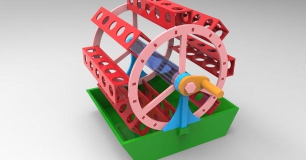 rotante giardino 2 dav88 3D Modelli domestico all'aperto coltura idroponica pianta thingiverse 3d print model - Mito3D