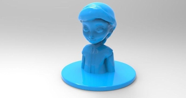 jung elsa Büste dav88 3D Modelle Kunst Design Skulpturen thingiverse 3d print model - Mito3D