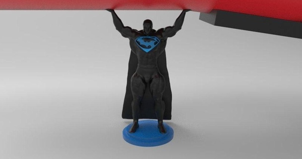 superman holding rocket dav88 3D Models World & Scans People batmanvssuperman thingiverse 3d print model - Mito3D