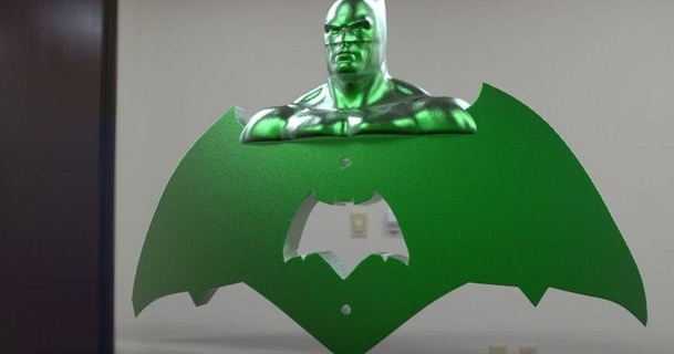 Batman krypto luce interruttore dav88 3D Modelli domestico Casa attrezzature kryptonite thingiverse 3d print model - Mito3D