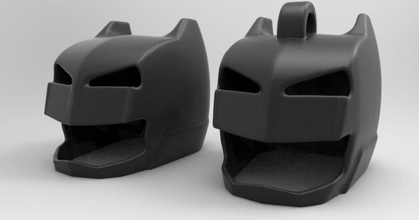 Batman casco chiave squillare collana orecchino dav88 3D Modelli moda Accessori orecchini portachiavi thingiverse 3d print model - Mito3D