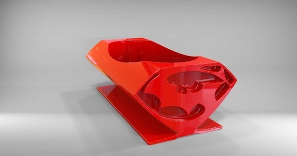 batman vs superman soap dish dav88 3D Models Household Bathroom thingiverse 3d print model - Mito3D