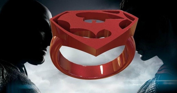 batman Superman bague dav88 3D modèles mode femmes chose universelle 3d print model - Mito3D