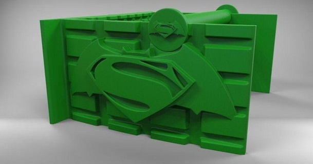 kryptonite batman vs superman toilet paper holder dav88 3D Models Household Bathroom thingiverse 3d print model - Mito3D