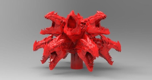 Drago fontane dav88 3D Modelli domestico all'aperto giardino Fontana acqua thingiverse 3d print model - Mito3D