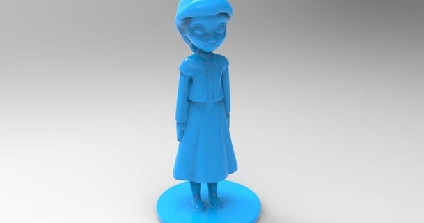 young elsa frozen dav88 3D Models Art & Design Sculptures thingiverse 3d print model - Mito3D