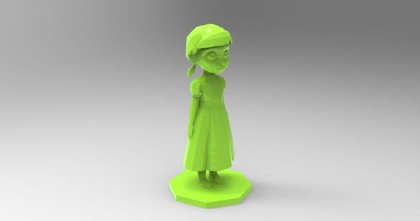young anna frozen dav88 3D Models World & Scans People thingiverse 3d print model - Mito3D