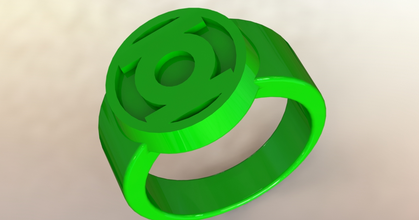 verde linterna anillo clásico Sulya descargar gratis stl modelo imprimiblescom 3d modelos disfraces accesorios cómic cosplay dccomic Verde 3d print model - Mito3D