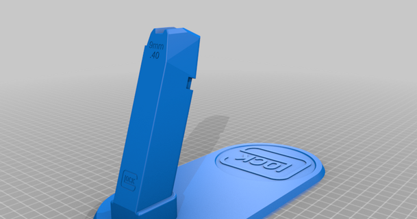 glock display stand samk3d 3D Models Sports & Outdoor Other glock17 glock19 glockperfection thingiverse 3d print model - Mito3D
