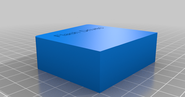 flash drive slanted holder mgendron57 3D Models Hobby & Makers Electronics thingiverse 3d print model - Mito3D