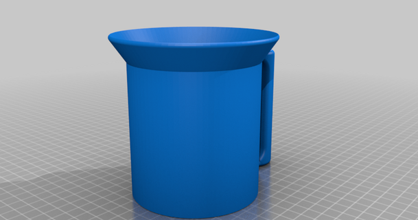 shell handle lowball cup chuck bryant 3D Models Household Kitchen coffeemug thingiverse 3d print model - Mito3D
