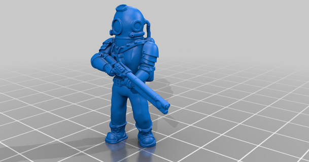 diver 2 remix cleanup phil 3D Models Hobby & Makers Other Ideas thingiverse 3d print model - Mito3D