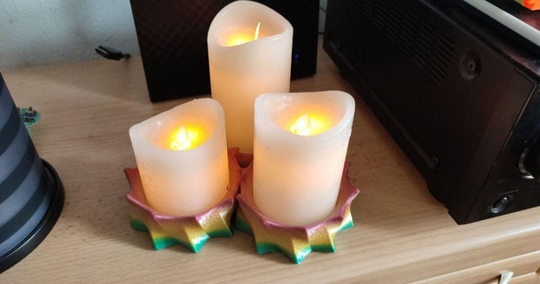 guidato wachskerzen capestro giunzione 3D Modelli domestico casa arredamento candela porta candele luce 3d print model - Mito3D