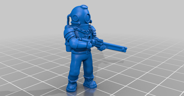 diver remix clean phil 3D Models Hobby & Makers Other Ideas thingiverse 3d print model - Mito3D