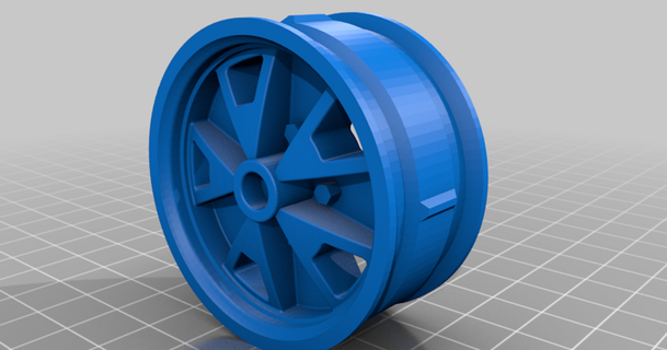 67 ford style wheel 1 10th phil 3D Models Hobby & Makers RC Robotics fordmustang thingiverse 3d print model - Mito3D