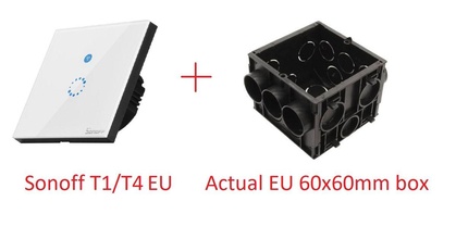 sonoff t1 t4 eu Montage Box Adapter helia range Sulja download frei stl Modell Printablescom 3d Modelle Hobby Macher Elektronik 3d print model - Mito3D