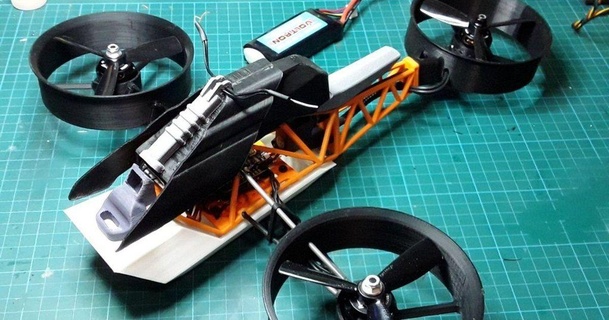 rc ktm Ascender phil 3D Modelli passatempo creatori RC robotica tricottero thingiverse 3d print model - Mito3D