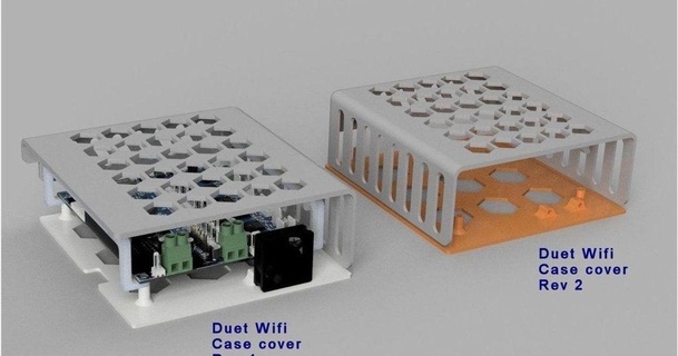 dueto Wi fi recinto phil 3D modelos impressoras acessórios duet3d duetwifi gabinete eletrônico thingiverse 3d print model - Mito3D