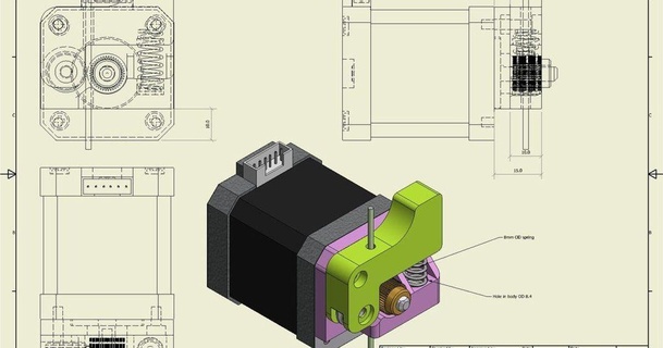 direct drive extruder migbot i3 phil 3D Models Printers - Upgrades migbotprusai3 thingiverse 3d print model - Mito3D