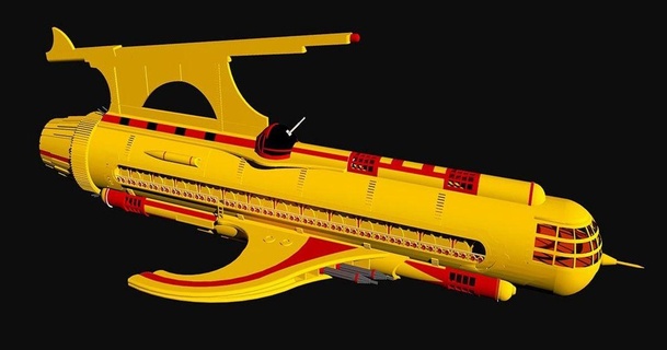 veloce Gordon guerra razzo ajax Roberto Giacomo 3D Modelli giocattoli Giochi veicoli thingiverse 3d print model - Mito3D