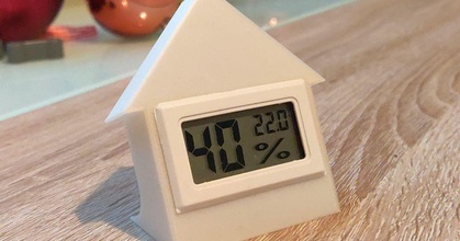 muhafaza kapalı mini lcd sıcaklık nem metre Sulya indir Bedava stl model printablescom 3d modeller ev halkı ekipman termometre tutacağı 3d print model - Mito3D