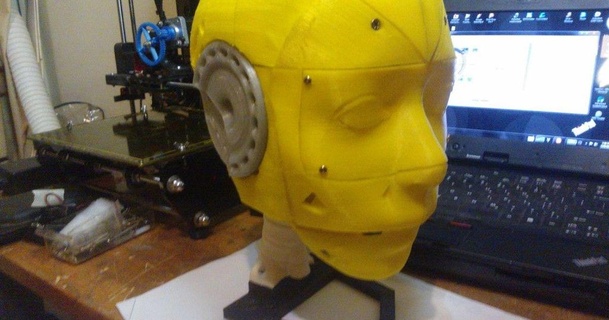 inmoov cabeza cráneo estante soporte Phil 3D modelos pasatiempo hacedores RC robótica thingiverse 3d print model - Mito3D