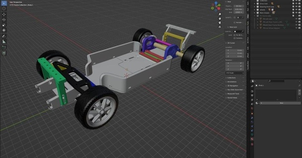 1-10 adapatble rc chassis blender file phil 3D Models Toys & Games Other thingiverse 3d print model - Mito3D