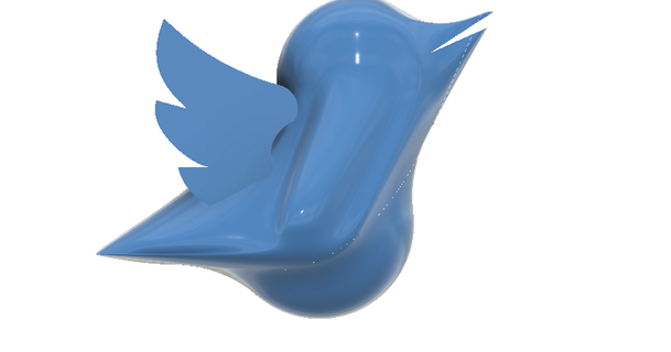 twitter 3d uccello tom anderson vero neo 3D Modelli arte design sculture 3d print model - Mito3D