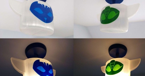 pj masques lampe raf ds 3D modèles Ménage vivant chambre LED lumière pjmasks 3d print model - Mito3D