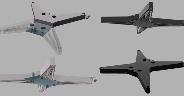 solide Bett Unterstützung raf ds 3D Modelle Drucker Upgrades Wagen Tarantel tevo 3d print model - Mito3D