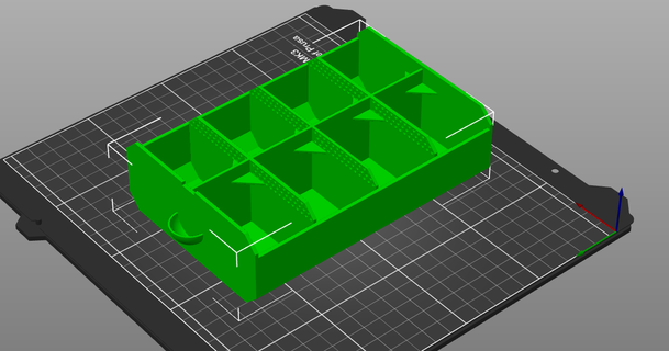 conchiglia buco cassetto 2x4 alex 3D Modelli passatempo creatori organizzatori 3d print model - Mito3D