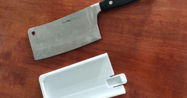 kitchen cleaver knife sheath zer0s 3D Models Household Kitchen cover kichen safety 3d print model - Mito3D